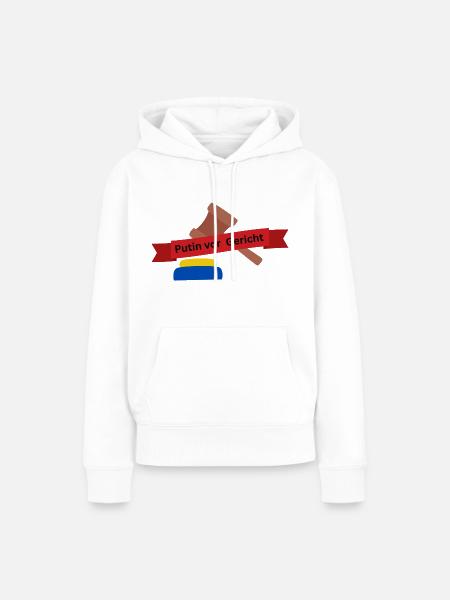 Putin vor Gericht - Frauen Premium Bio Hoodie - Weiß