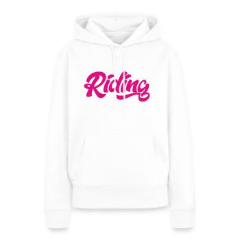 Riding - Riding - Horse - Horses - Slogan - Saying - Women’s Premium Organic Hoodie - white - Front - Julia (174cm)