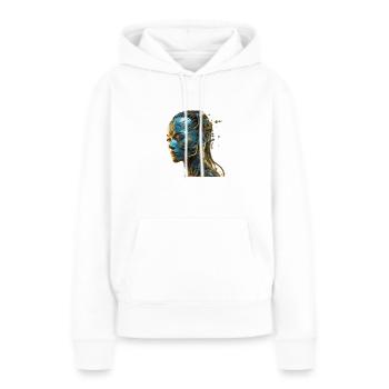 Cyborg - Sweat à capuche Premium bio Femme - blanc - Devant - Julia (174cm)