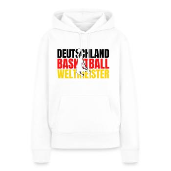 Deutschland Basketball Weltmeister - Frauen Premium Bio Hoodie - Weiß - Vorne - Julia (174cm)
