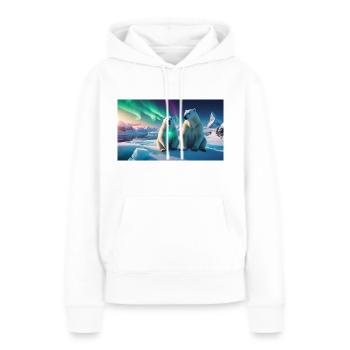 Eisbären am Nordpol - Frauen Premium Bio Hoodie - Weiß - Vorne - Julia (174cm)