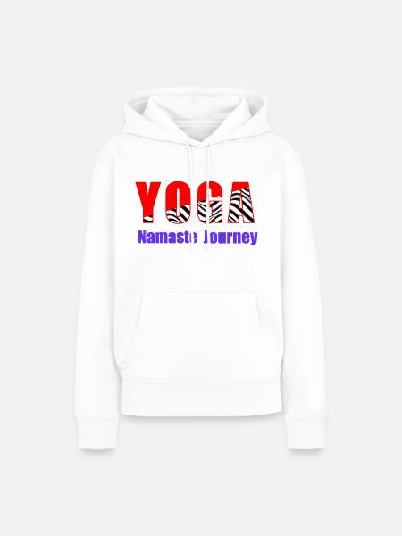 Yoga-Reise der Namaste - Frauen Premium Bio Hoodie - Weiß