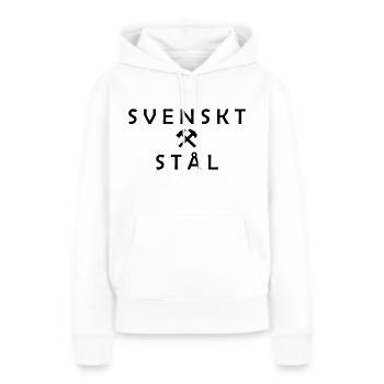 Acier suédois - Sweat à capuche Premium bio Femme - blanc - Devant - Julia (174cm)