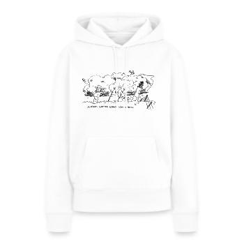 schönes wetter kommt von innen - Frauen Premium Bio Hoodie - Weiß - Vorne - Julia (174cm)