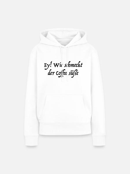 Kaffee-Kantate, Johann Sebastian Bach - Frauen Premium Bio Hoodie - Weiß