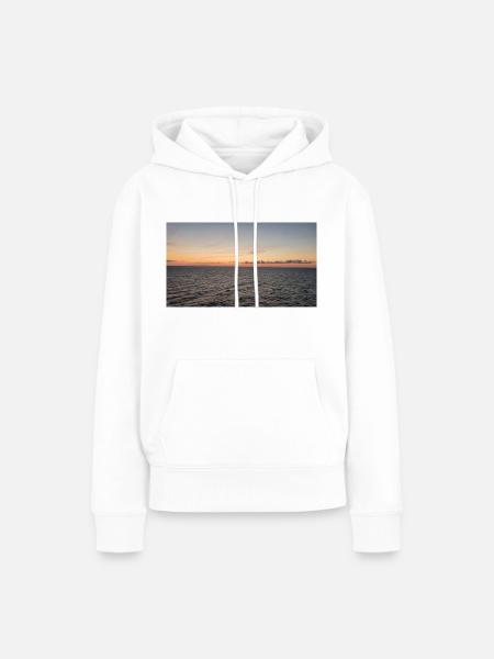 Sonnenuntergang Meer - Frauen Premium Bio Hoodie - Weiß