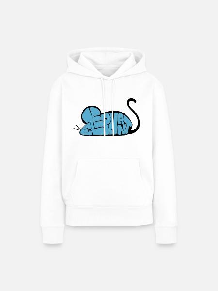 Graff Maus-Elefant - Frauen Premium Bio Hoodie - Weiß