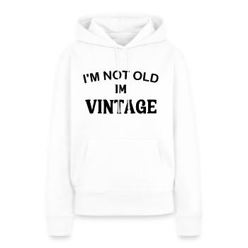 Nicht alt - Frauen Premium Bio Hoodie - Weiß - Vorne - Julia (174cm)