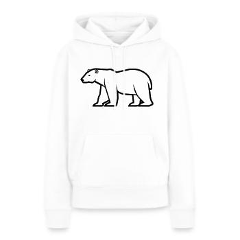 Eisbär - Frauen Premium Bio Hoodie - Weiß - Vorne - Julia (174cm)