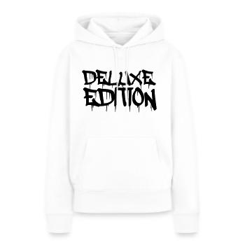 Édition Deluxe - Sweat à capuche Premium bio Femme - blanc - Devant - Julia (174cm)
