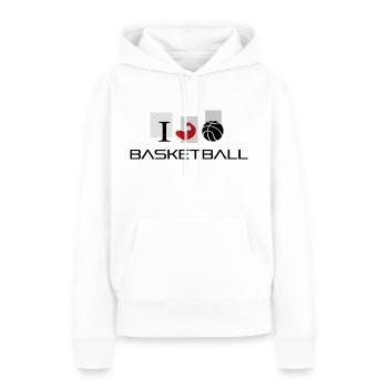 Basketball - Frauen Premium Bio Hoodie - Weiß - Vorne - Julia (174cm)