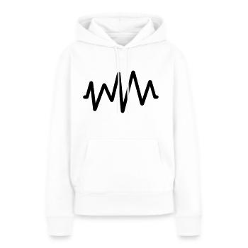 Pouls - Sweat à capuche Premium bio Femme - blanc - Devant - Julia (174cm)