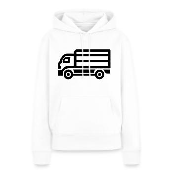 Lkw - Frauen Premium Bio Hoodie - Weiß - Vorne - Julia (174cm)