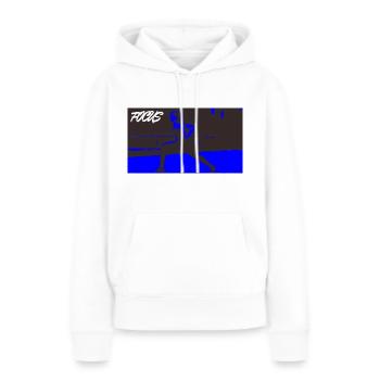 FOCUS_blue - Women’s Premium Organic Hoodie - white - Front - Julia (174cm)