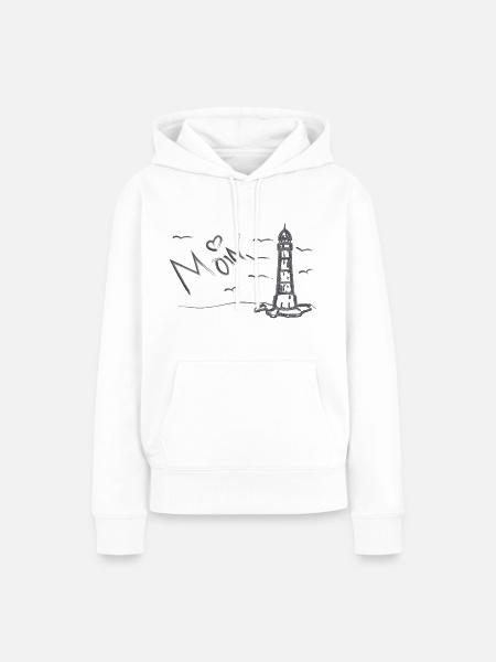 Moin Leuchtturm - Frauen Premium Bio Hoodie - Weiß