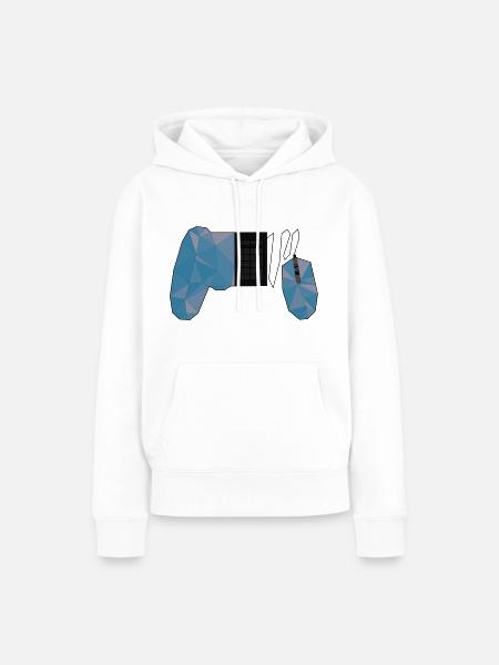 Gaming Controller - Frauen Premium Bio Hoodie - Weiß