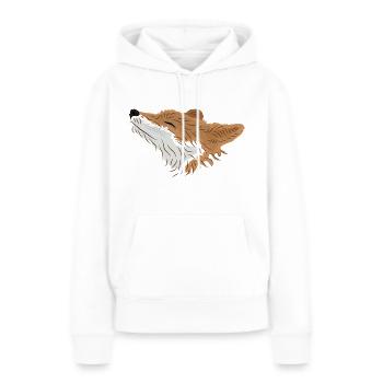 Fox Animal Animal Love - Women’s Premium Organic Hoodie - white - Front - Julia (174cm)