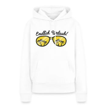 Sonnenbrille Urlaub Spruch Sommer - Frauen Premium Bio Hoodie - Weiß - Vorne - Julia (174cm)