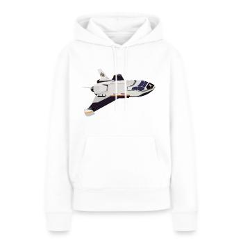 Vol de la navette spatiale - Sweat à capuche Premium bio Femme - blanc - Devant - Julia (174cm)