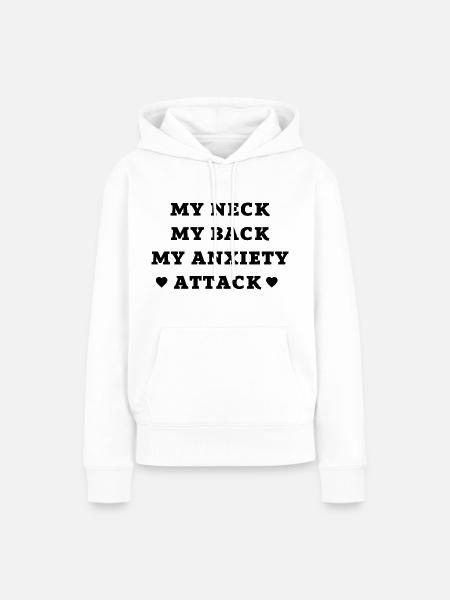 Anxiety - Frauen Premium Bio Hoodie - Weiß