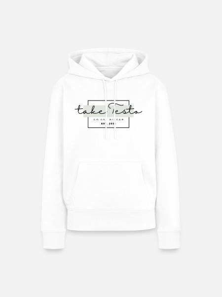 take Testo - Frauen Premium Bio Hoodie - Weiß
