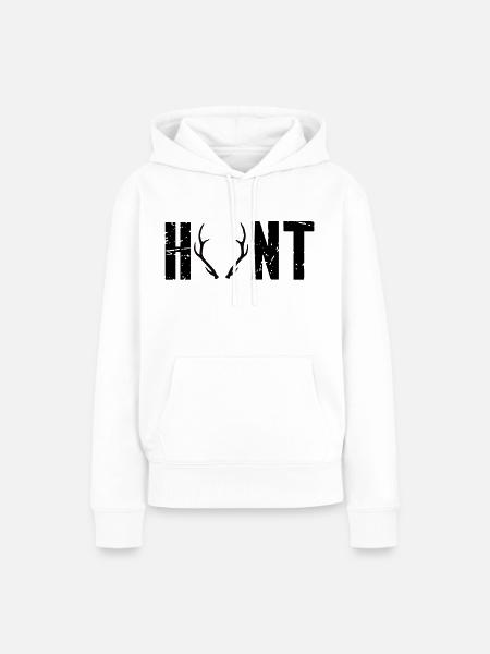 Hunt - Frauen Premium Bio Hoodie - Weiß