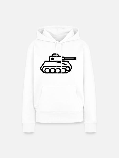 Panzer - Frauen Premium Bio Hoodie - Weiß