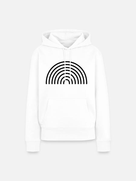 Regenbogen - Frauen Premium Bio Hoodie - Weiß