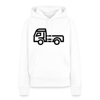 Lkw - Frauen Premium Bio Hoodie - Weiß - Vorne - Julia (174cm)