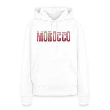 Marokko - Frauen Premium Bio Hoodie - Weiß - Vorne - Julia (174cm)