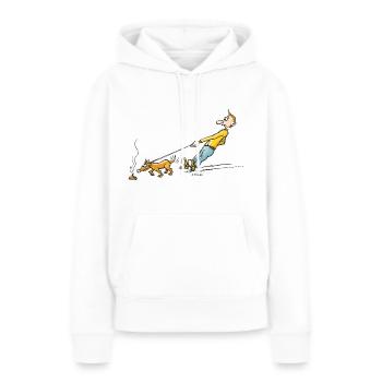 Hundekot - Frauen Premium Bio Hoodie - Weiß - Vorne - Julia (174cm)