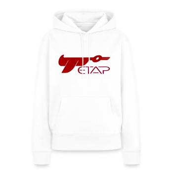 ETAP Logo - Sweat à capuche Premium bio Femme - blanc - Devant - Julia (174cm)