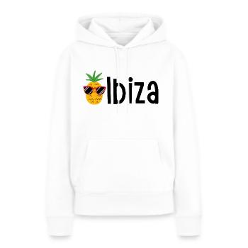 Ibiza - Sweat à capuche Premium bio Femme - blanc - Devant - Julia (174cm)