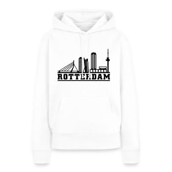 Horizon Rotterdam - Sweat à capuche Premium bio Femme - blanc - Devant - Julia (174cm)