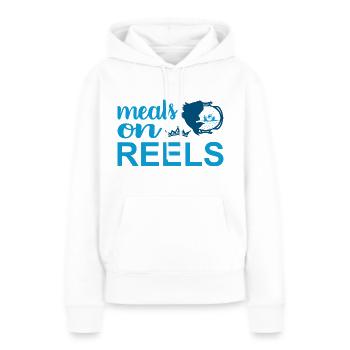 Angeln - Frauen Premium Bio Hoodie - Weiß - Vorne - Julia (174cm)