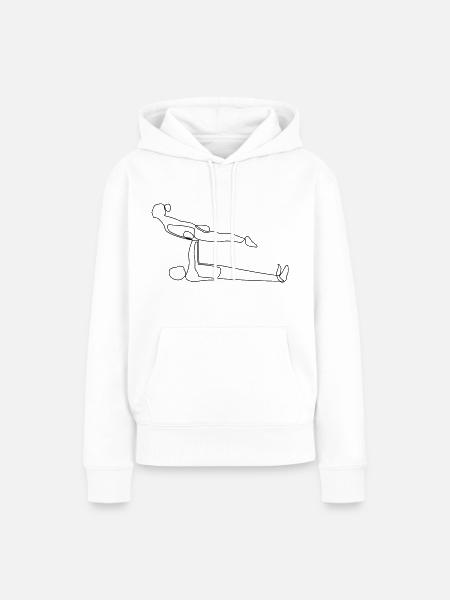 oneline acroyoga - Frauen Premium Bio Hoodie - Weiß