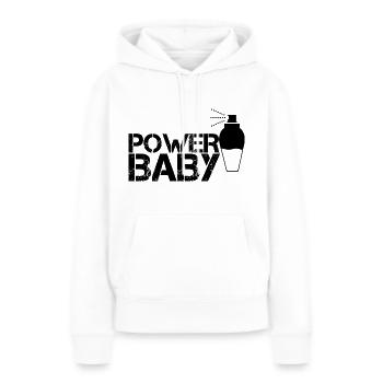Bébé Puissance - Sweat à capuche Premium bio Femme - blanc - Devant - Julia (174cm)