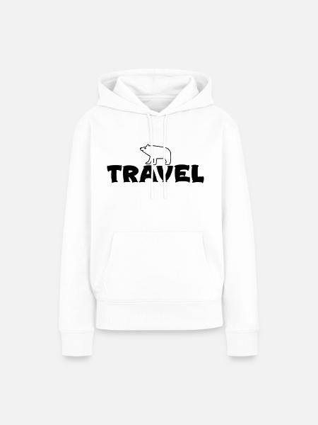 Tier reise - Frauen Premium Bio Hoodie - Weiß