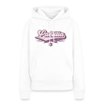 Laetitia - Sweat à capuche Premium bio Femme - blanc - Devant - Julia (174cm)