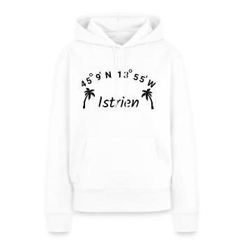 Istrien Kroatien Balkan Adria Urlaub Idee - Frauen Premium Bio Hoodie - Weiß - Vorne - Julia (174cm)
