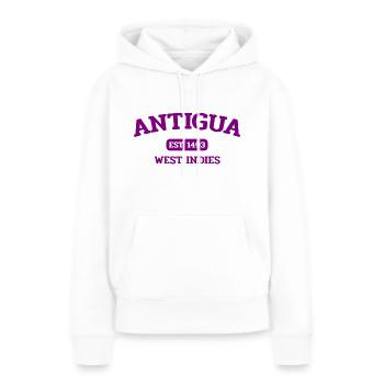 Antigua-et-Barbuda - St John’s - Antilles - Sweat à capuche Premium bio Femme - blanc - Devant - Julia (174cm)