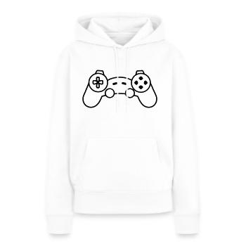 Videospiel-Controller - Frauen Premium Bio Hoodie - Weiß - Vorne - Julia (174cm)