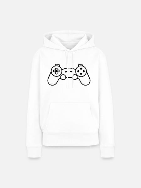 Videospiel-Controller - Frauen Premium Bio Hoodie - Weiß