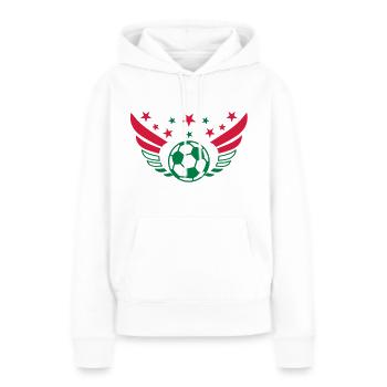 Fussball Fluegel Ungarn Magyarország Magyar - Frauen Premium Bio Hoodie - Weiß - Vorne - Julia (174cm)