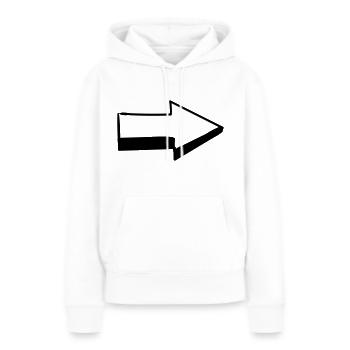 Fléche - Sweat à capuche Premium bio Femme - blanc - Devant - Julia (174cm)