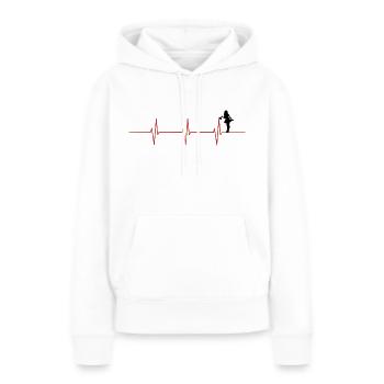 Herzschlag Reinigung - Frauen Premium Bio Hoodie - Weiß - Vorne - Julia (174cm)