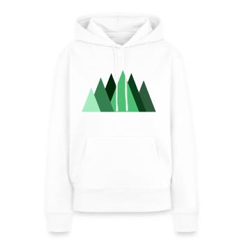 triangle forest - Frauen Premium Bio Hoodie - Weiß - Vorne - Julia (174cm)