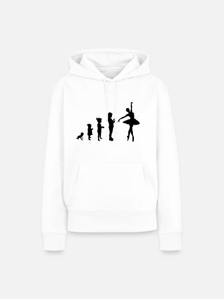 Evolution Ballett 1 - Frauen Premium Bio Hoodie - Weiß