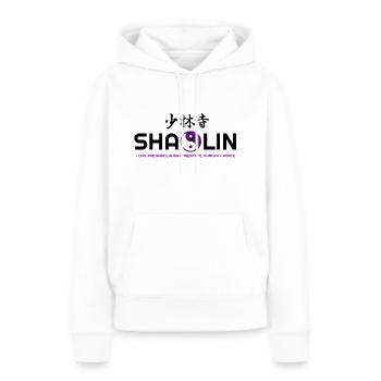 J’adore Shaolin, Shaolin Kung Fu, Shaolin hoodies, - Sweat à capuche Premium bio Femme - blanc - Devant - Julia (174cm)