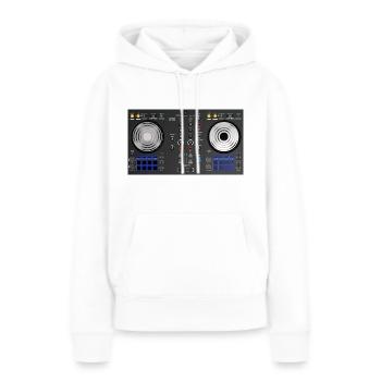Platine DJ - Sweat à capuche Premium bio Femme - blanc - Devant - Julia (174cm)
